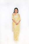 YELLOW ORGANZA SAREE