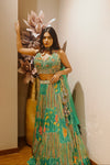 GREEN MULTI COLOR LEHENGA