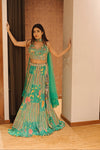 GREEN MULTI COLOR LEHENGA