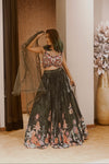 BLACK MULTI COLOR LEHENGA